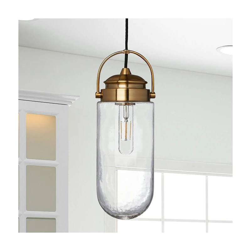 Hello Honey® Robert Stevenson Lighting Shiloh Metal & Glass Ceiling Light