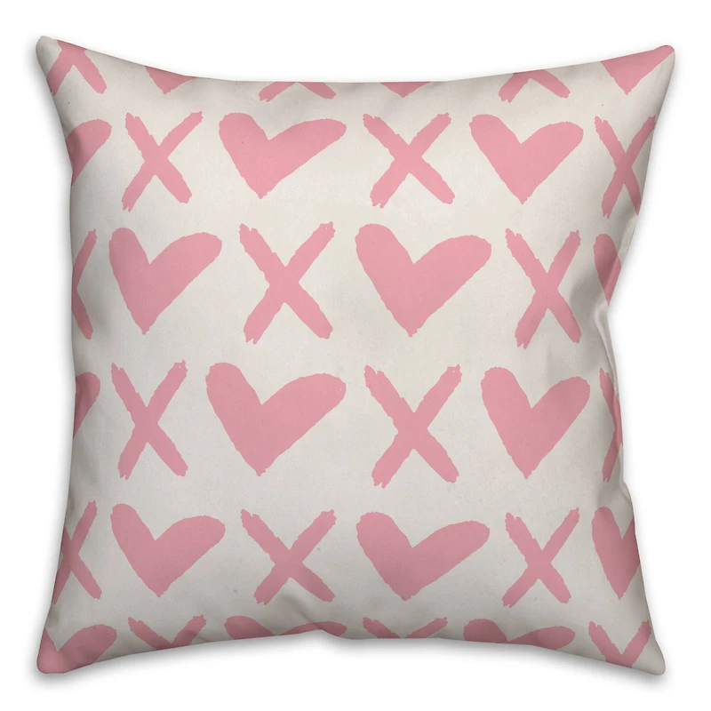 XO Pink Throw Pillow