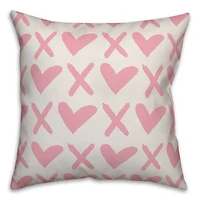 XO Pink Throw Pillow