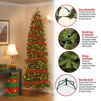 7.5ft. Pre-Lit PowerConnect™ Kingswood Fir Artificial Christmas Tree, Light Parade® LED Lights