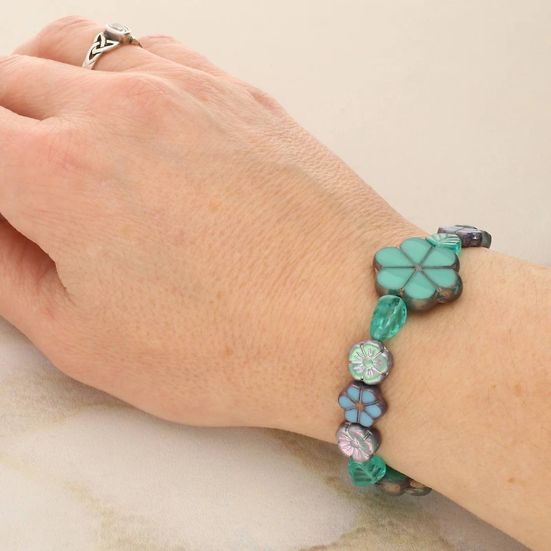 Santa Fe Czech Glass Flower & Leaf Bead Mix by Bead Landing™