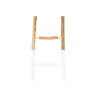Hello Honey® 6ft. Natural & White Boho Wood Decorative Blanket Ladder