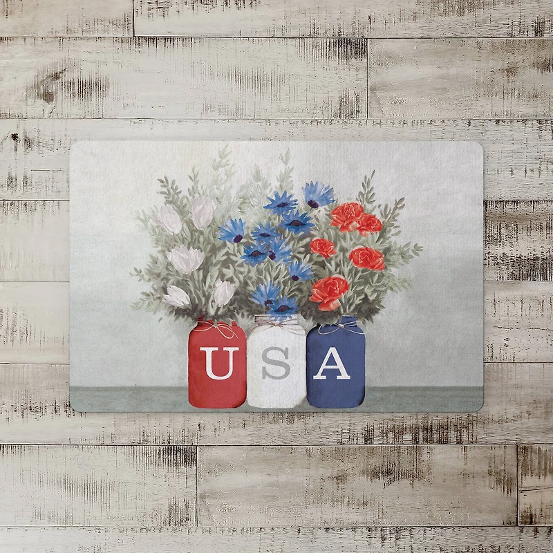 USA Mason Jars Floor Mat