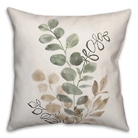 Sage Tan Leaves 18" x 18" Indoor/Outdoor Pillow