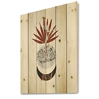 Designart - Moon and Sun Shapes In Retro Terracotta Tones II