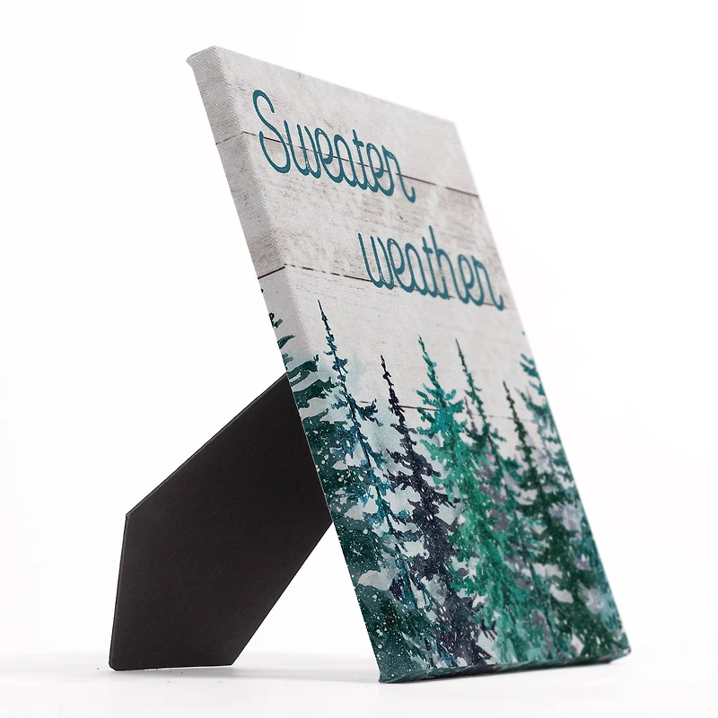 Sweater Weather Trees 8x10 Tabletop Canvas