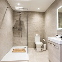 Mind Reader 27" Brown Luxury Bamboo Shower Bath Mat