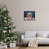 Stupell Industries Happy Haul-idays Christmas Gift Truck Framed Floater Canvas Wall Art