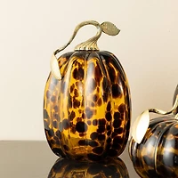 Glitzhome® Amber Dots Glass Pumpkin