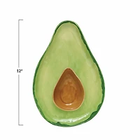 Hello Honey® 12" Stoneware Avocado Plate with Pit Bowl