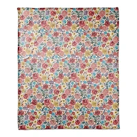 Painted Bloom Coral Fleece Blanket