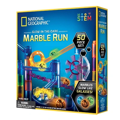National Geographic™ 50-Piece Glow-in-the-Dark Marble Run