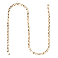 18" White & Gold Enamel Curb Chain by Bead Landing™