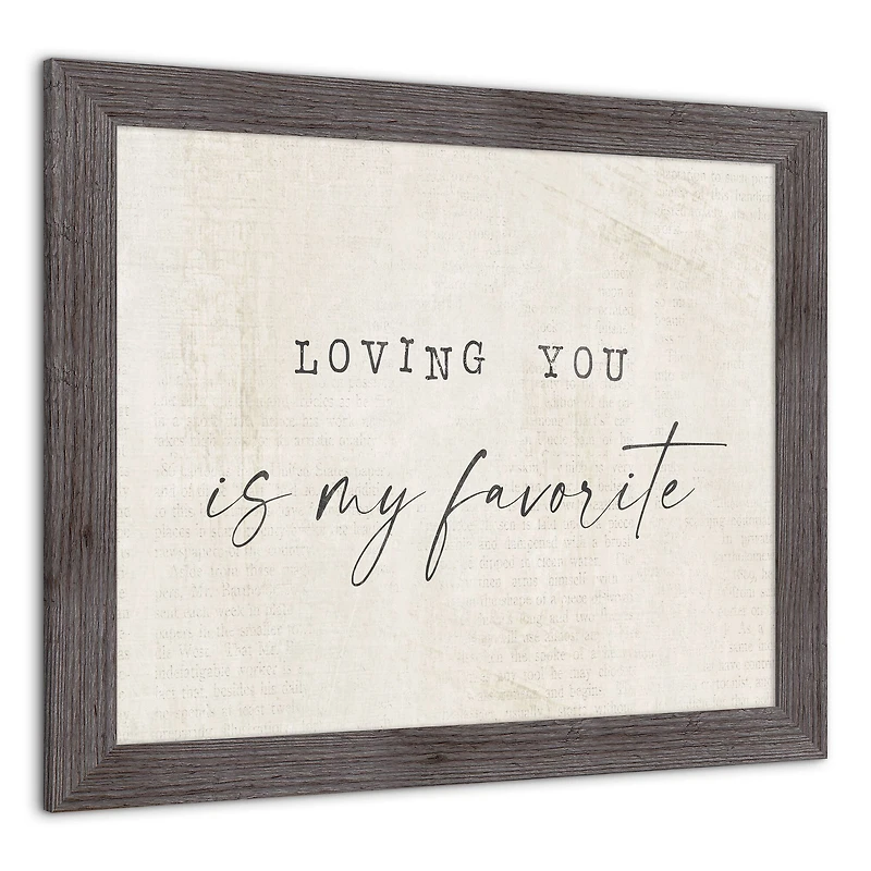 Loving You is My Favorite Western Framed Print