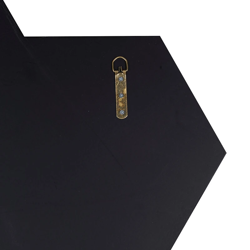 41" Silver Glass Glam Hexagon Wall Mirror