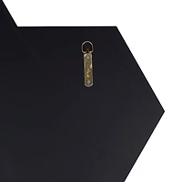 41" Silver Glass Glam Hexagon Wall Mirror