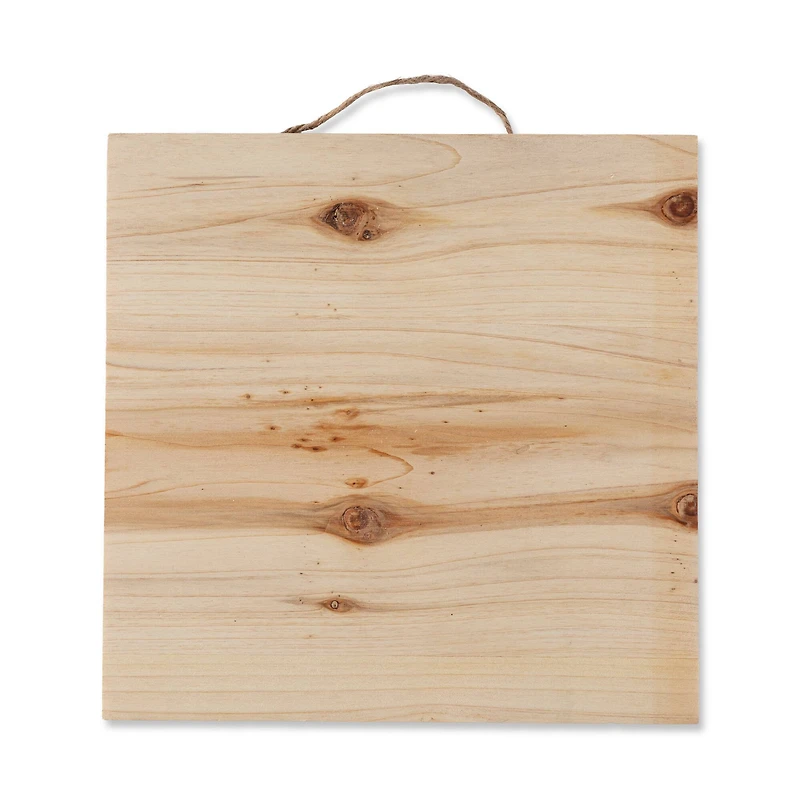 9 Packs: 2 ct. (18 total) 10" x 10" Natural Wood Square Plaques by Make Market®