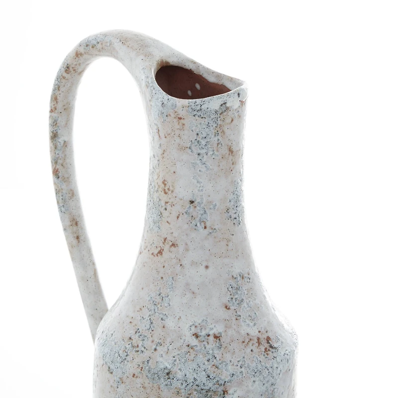 White Ceramic Farmhouse Vase, 23" x 6" x 7"