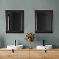 Head West 30" Espresso Framed Wall Vanity Mirror