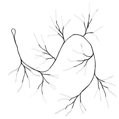 6.5ft. Pre-Lit Artificial Halloween Black Twig Garland with 48 Purple LED Lights