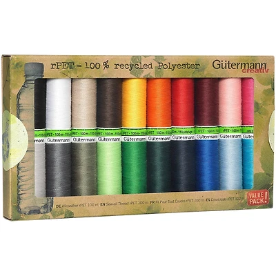 Gütermann rPET Polyester Popular Sew-All Thread Set