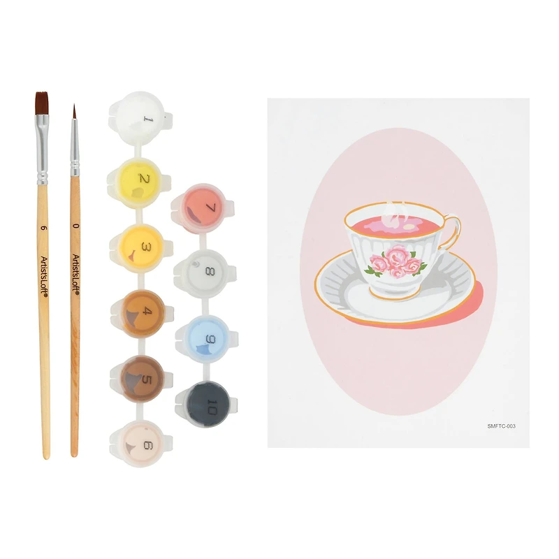 Teacup Paint-by-Number Framed Mini Kit by Artist's Loft®