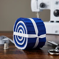 Blue & White Cotton Fabric Strips by Loops & Threads™