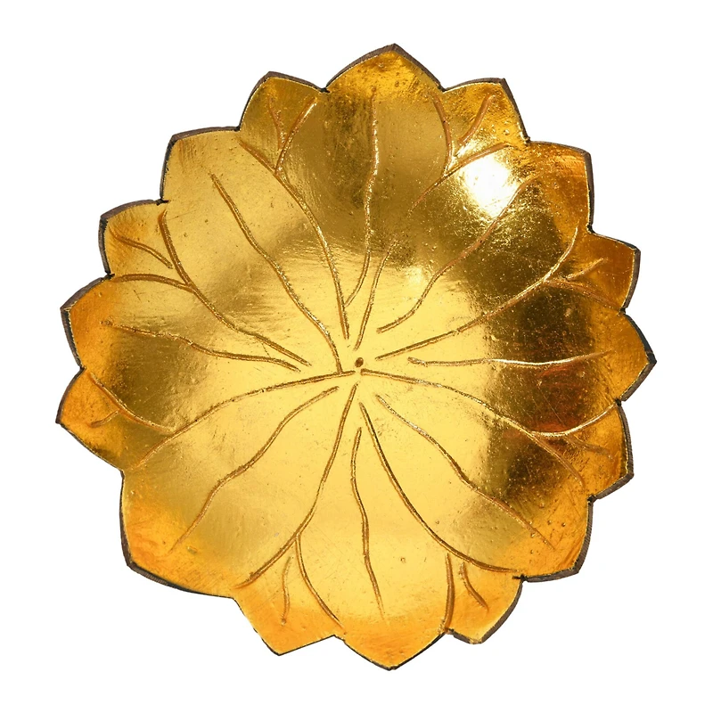 6" Coconut Shell Lotus-Shaped Bowl