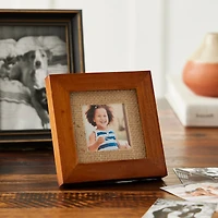 Mini Walnut Frame with Burlap Mat by Studio Décor®