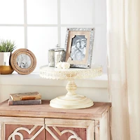 16" White Iron Farmhouse Cake Stand