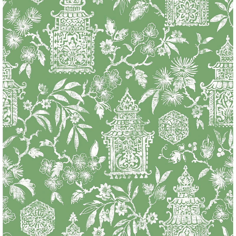 NuWallpaper Green Danson Peel & Stick Wallpaper