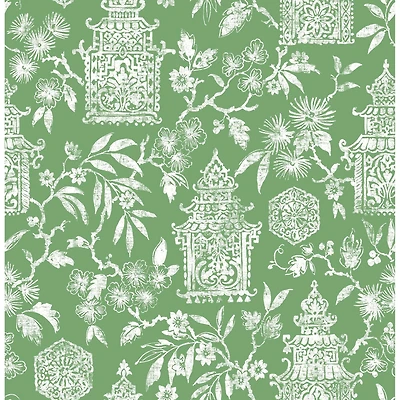 NuWallpaper Green Danson Peel & Stick Wallpaper