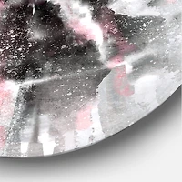 Designart - Abstract Red Flowers On Gray