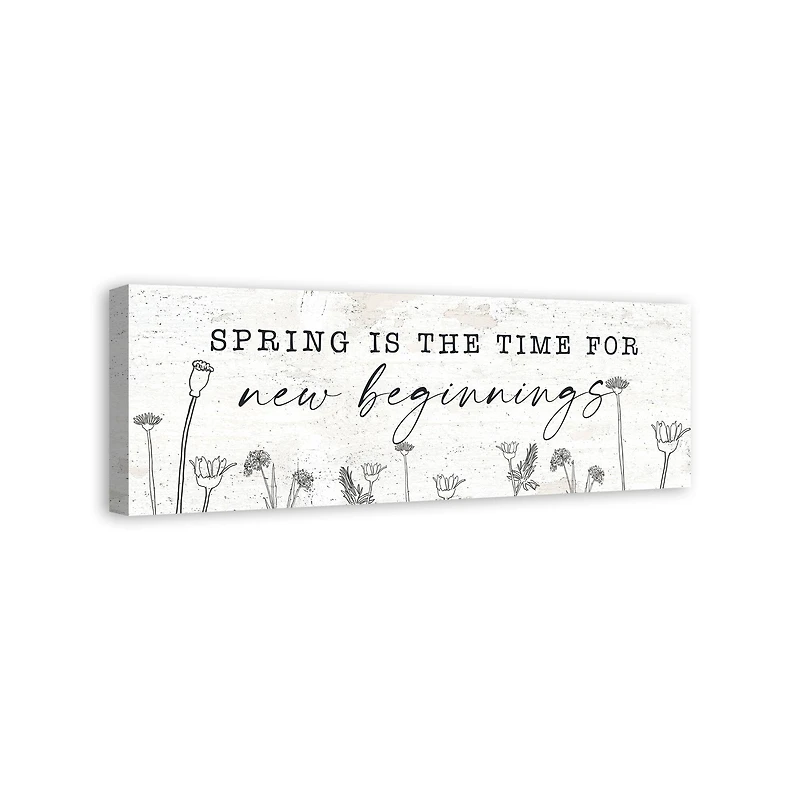 Spring Time New Beginnings 12" x 36" Canvas Wall Art