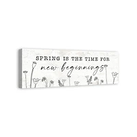 Spring Time New Beginnings 12" x 36" Canvas Wall Art