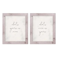 What's Mine is Yours and Yours is Mine 16" x 20" Western White Framed Print - Set of 2