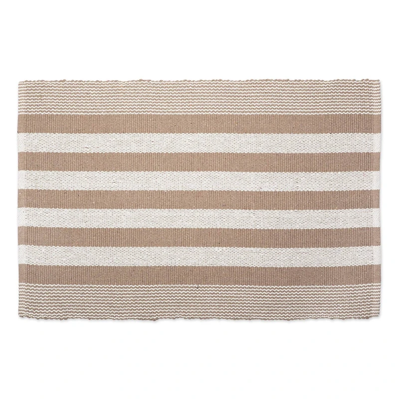 DII® Stone Cabana Stripe Recycled Yarn Rug, 2ft. x 3ft.