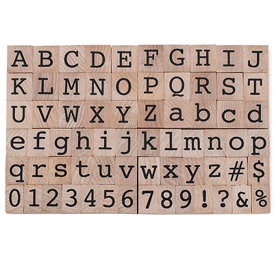 Block Alphabet & Numbers Wood Stamp Set by Recollections™