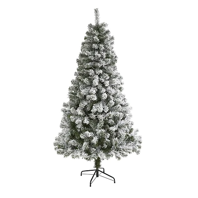 6ft. Unlit Flocked West Virginia Fir Artificial Christmas Tree