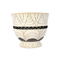 Hello Honey® 7" Debossed Terra Cotta Planter with Pedestal Base