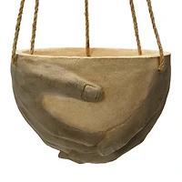 Hanging Hands Cement Planter with Jute Hanger