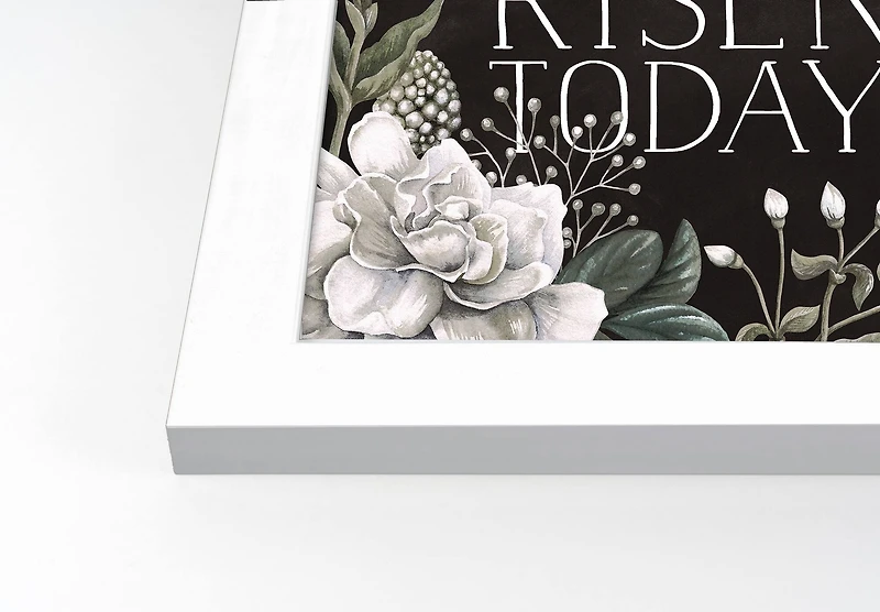 Christ Risen Today 16" x 16" White Framed Print Under Plexiglass