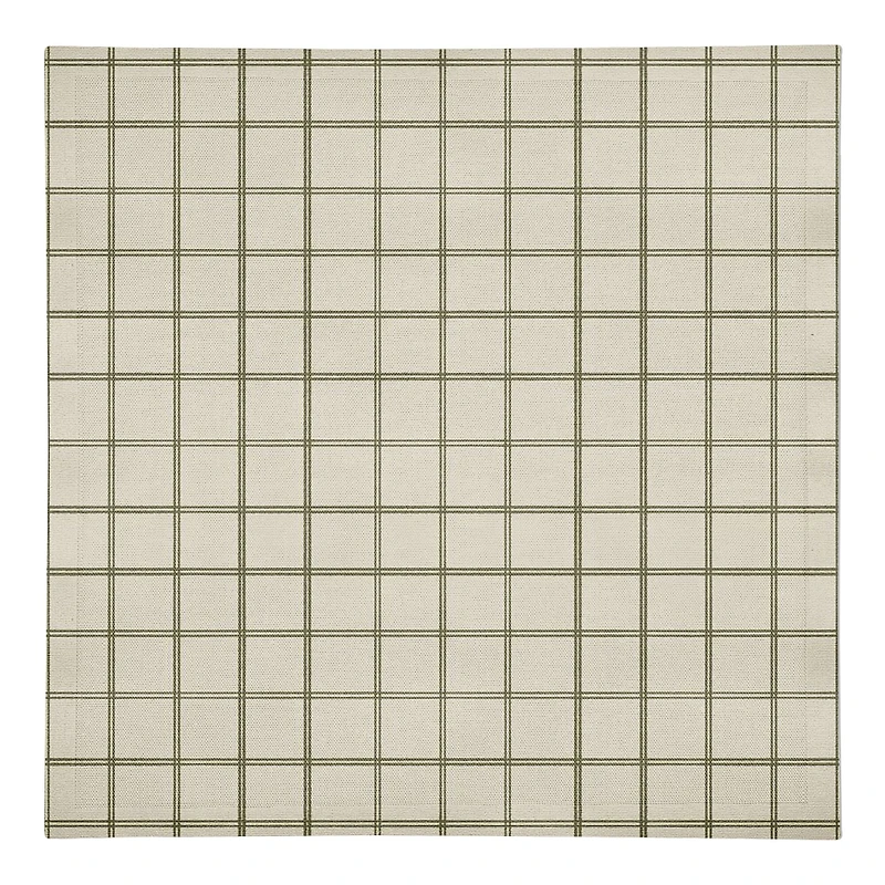 Cream Check Cotton Twill Napkin