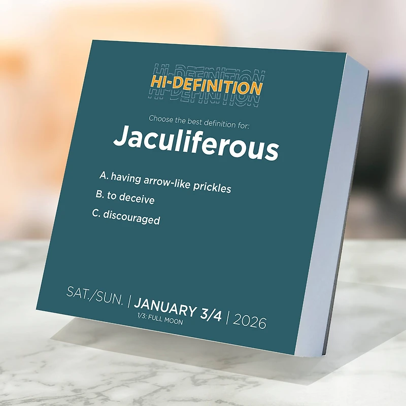 2026 Daily Word Puzzle Daily Desktop Calendar