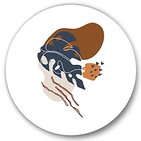 Designart - Elementary Shapes With Abstract Flowers Plants III