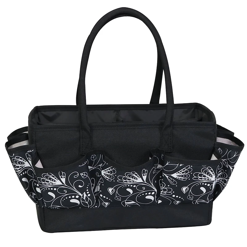 Everything Mary Large Black & Floral Craft Organizer