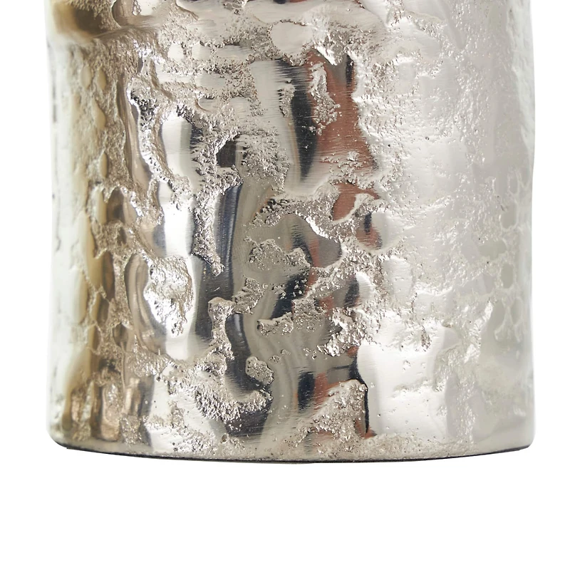 CosmoLiving by Cosmopolitan Silver Aluminum Tree Trunk Inspired Vase Set