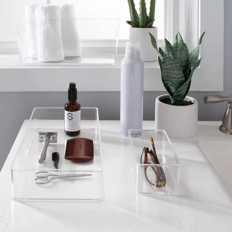 Simplify Medium Rectangular Clear Drawer Organizer