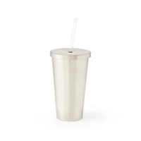 19oz. Stainless Steel Tumbler with Straw by Celebrate It™