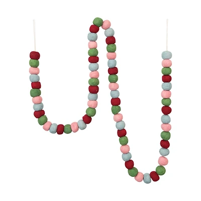 Hello Honey® 6ft. Multicolor Wool Felt Ball Garland
